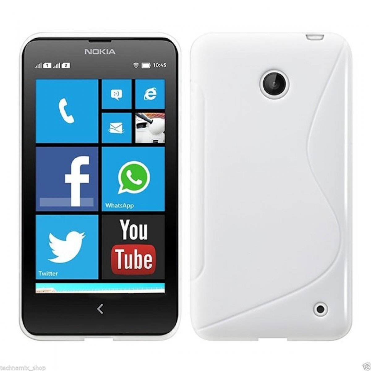 Lumia Weiß S-Line, Nokia, Backcover, CASEONLINE 630,