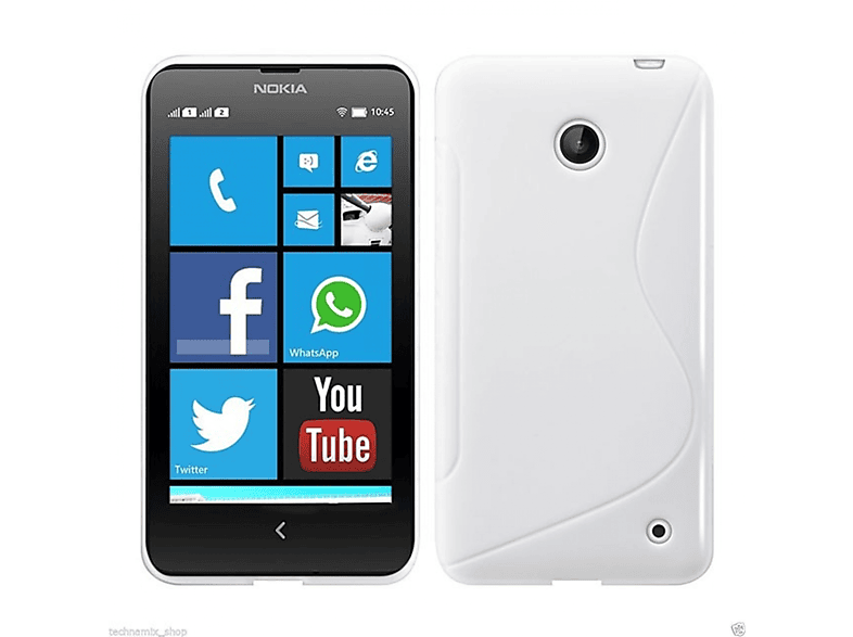 CASEONLINE S-Line, Backcover, Nokia, Lumia 630, Weiß