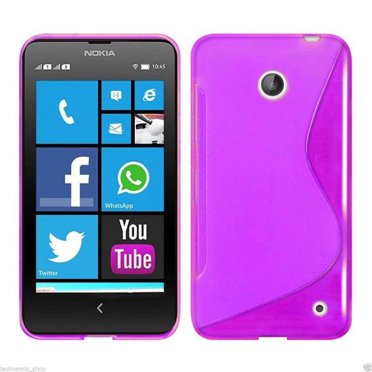 CASEONLINE S-Line, 630, Lumia Backcover, Violett Nokia