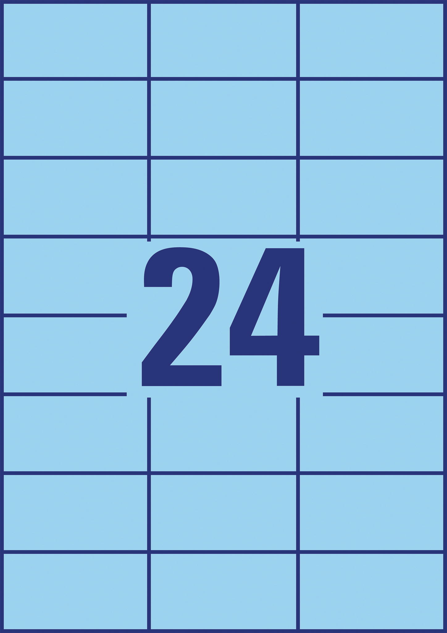 210 ZWECKFORM mm 297 blau x permanent / Farbig 70x37mm 240 Etiketten Inhalt: Etiketten mm 10 Bogen x 70 mm AVERY A4 37