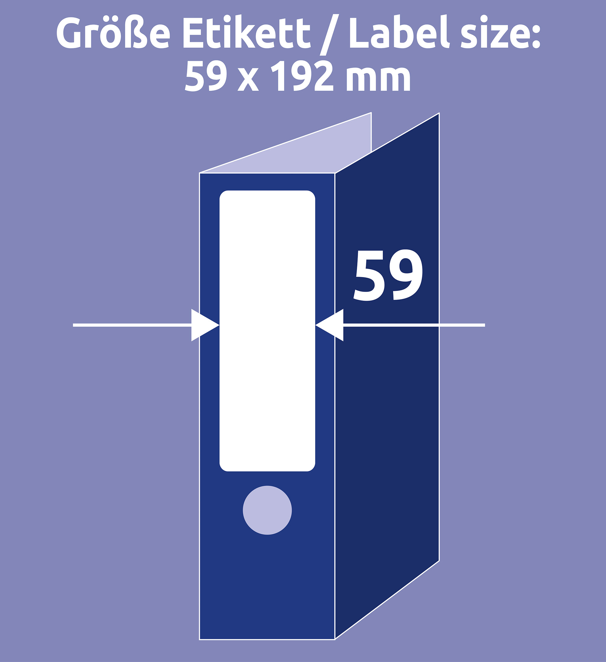 AVERY ZWECKFORM für Ordner breit 192 59x192mm mm mm mm 30 59 A4 weiß 59 192 x / x Bogen Inhalt: 120 Etiketten Etiketten