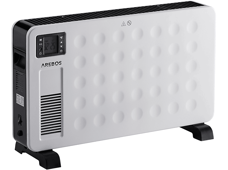 AREBOS integriertes Inkl. Energiesparend | Watt) Thermostat (2300 Fernbedienung Konvektor