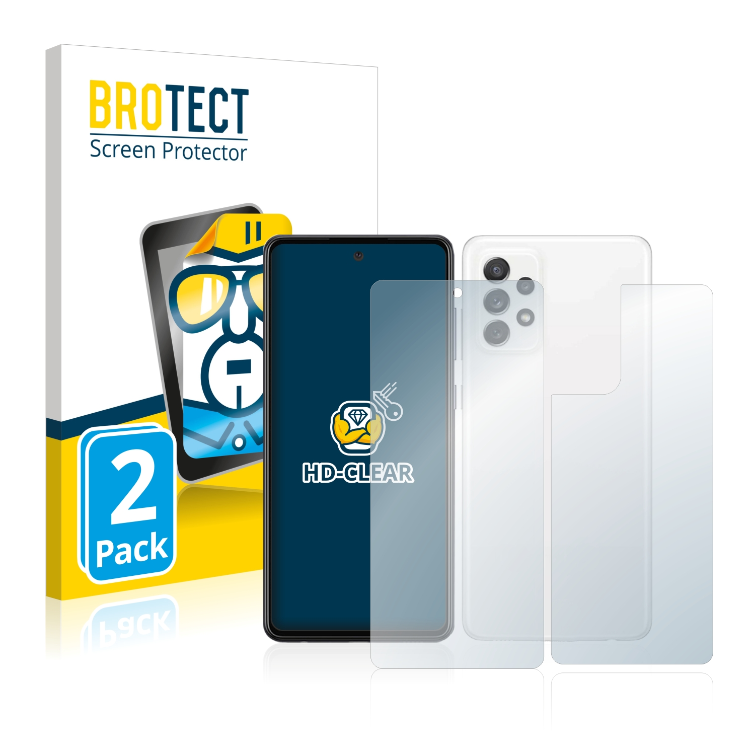 A72) Samsung BROTECT Galaxy 2x klare Schutzfolie(für