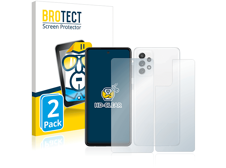 BROTECT 2x klare Schutzfolie(für Samsung Galaxy A72)