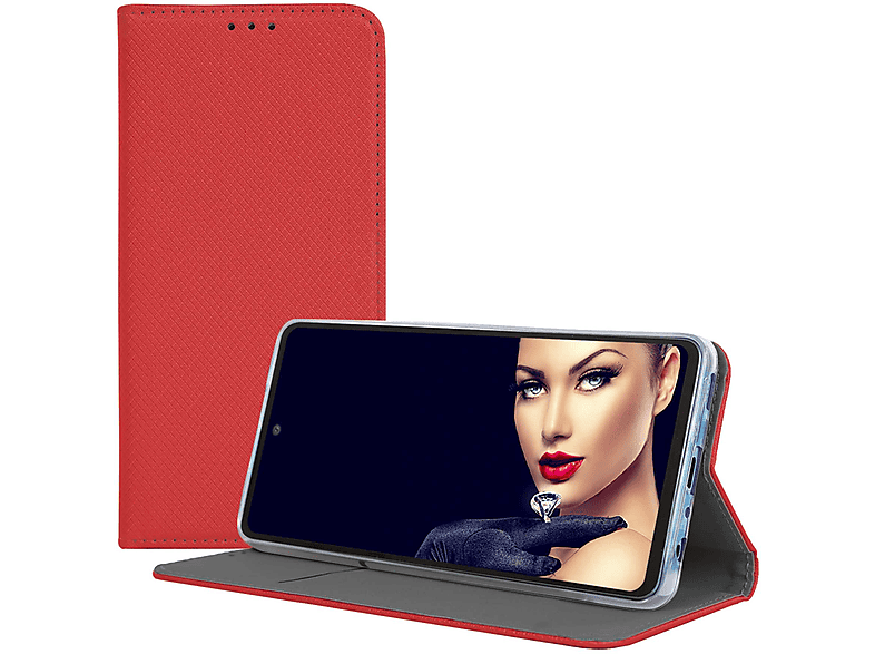 MTB MORE ENERGY Smart Magnet Klapphülle, Bookcover, Xiaomi, Redmi Note 12 Pro 4G, Note 11 Pro 4G, 5G, Rot