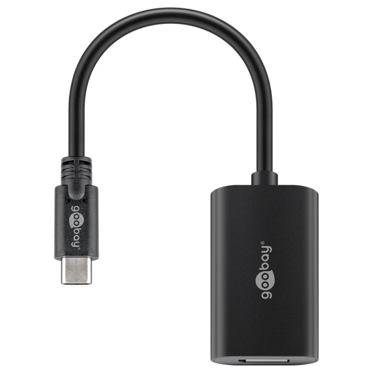 GOOBAY 38530 USB-C auf Schwarz DisplayPort Adapterkabel