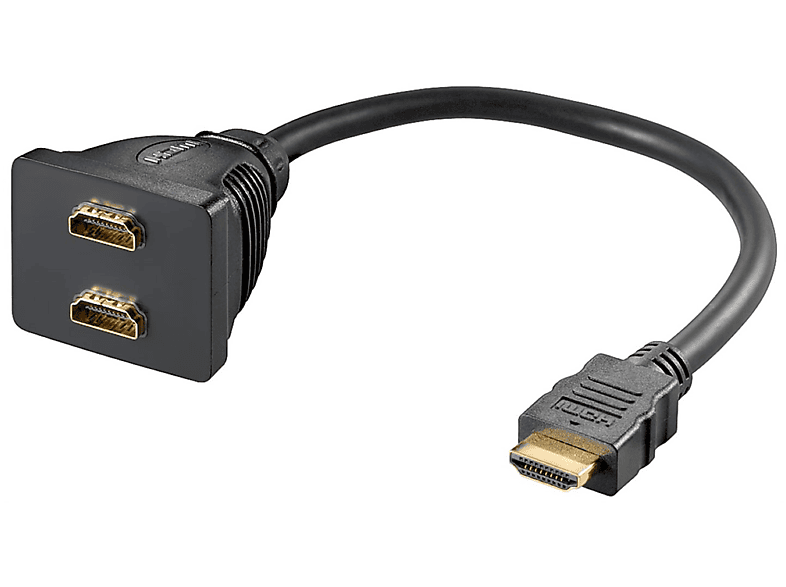 GOOBAY HDMI-Splitter, Schwarz 68784 Verteiler