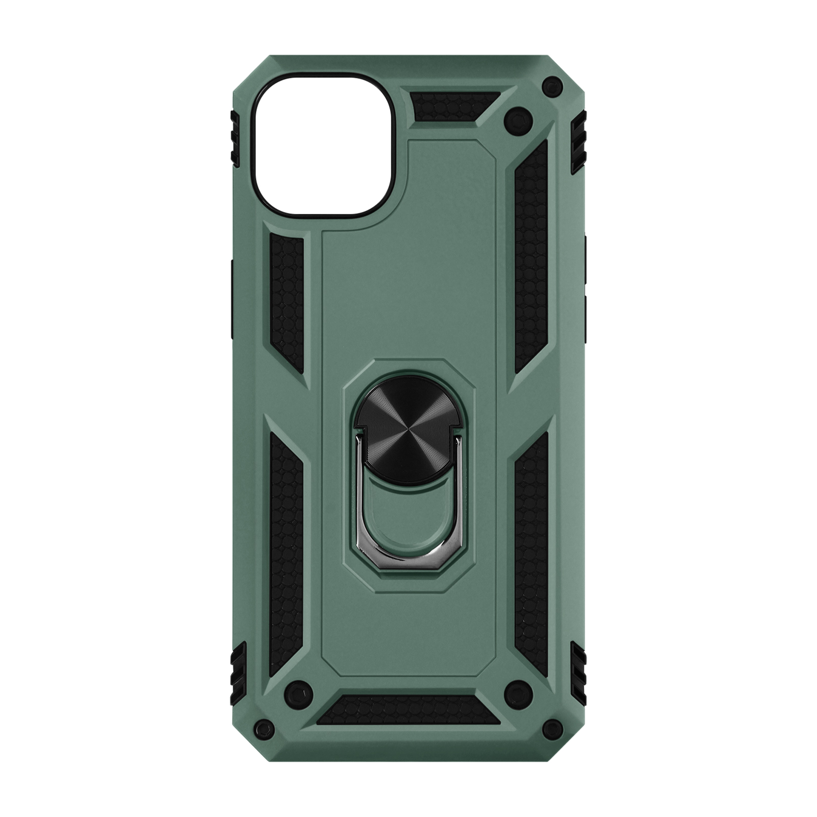 15, Handyhülle Stoßfeste Grün mit Apple, iPhone AVIZAR Ring Series, Backcover,
