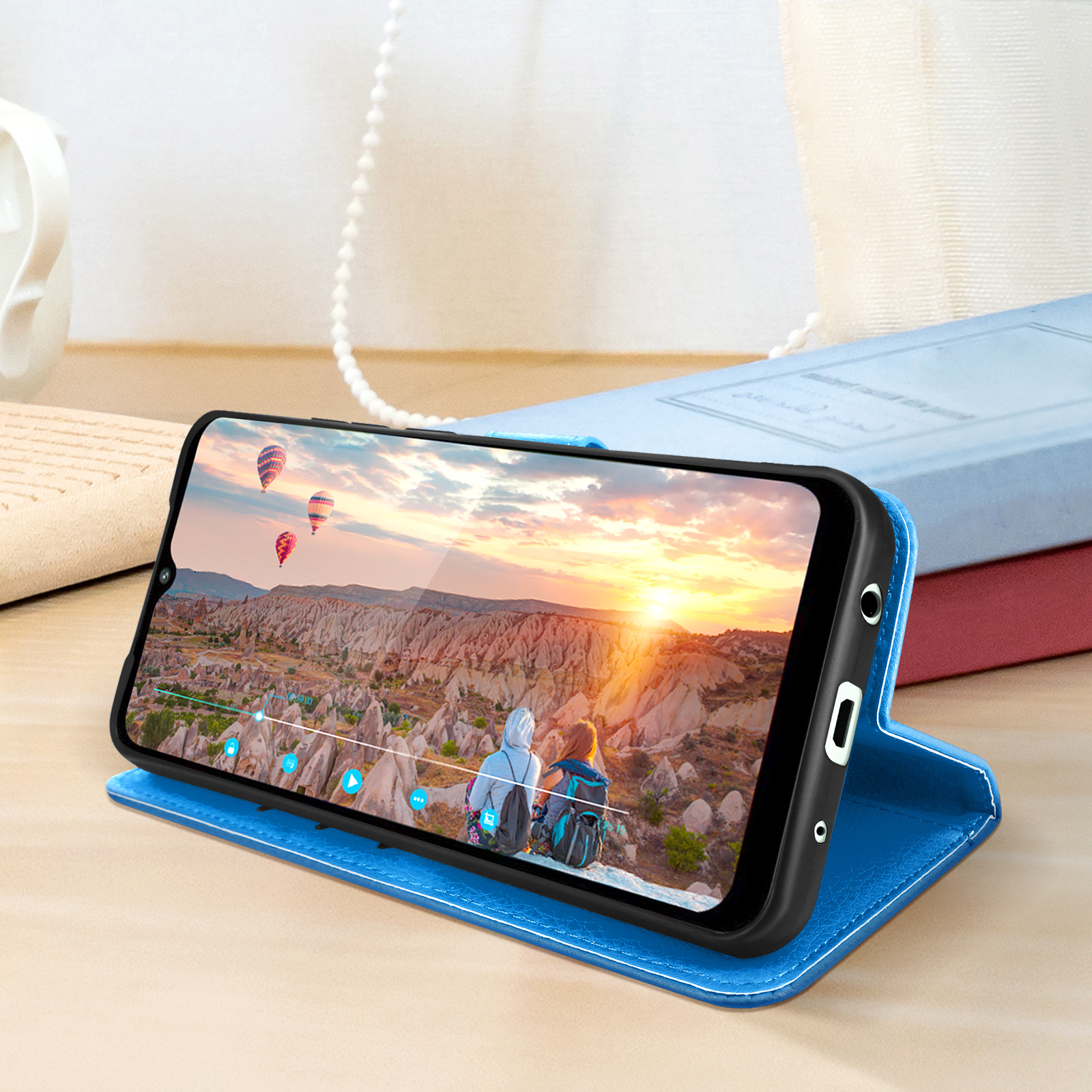 AVIZAR Lenny Series, Bookcover, Blau Xiaomi, Redmi A2