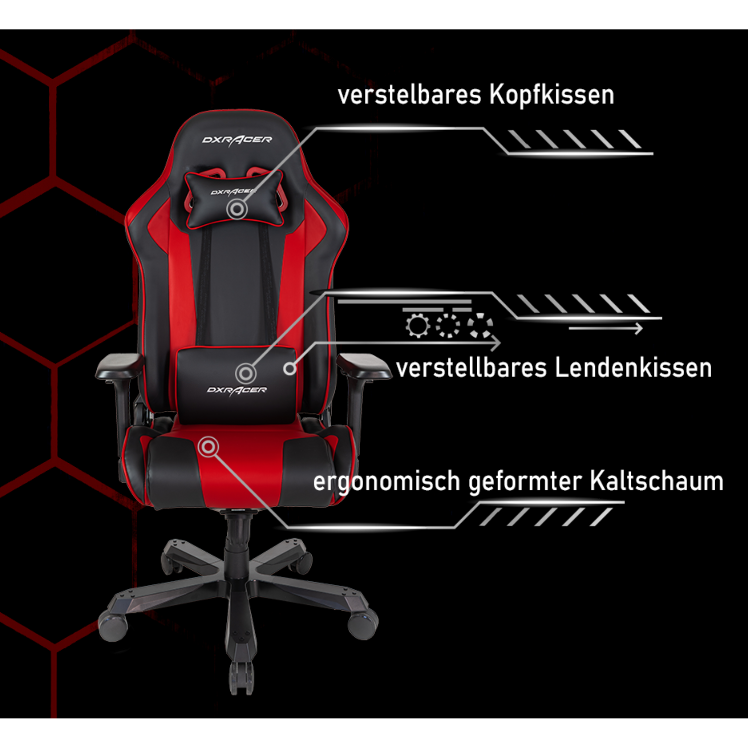 Schwarz Gaming DXRACER OH-KA99-NG Serie Stuhl, Stuhl KING