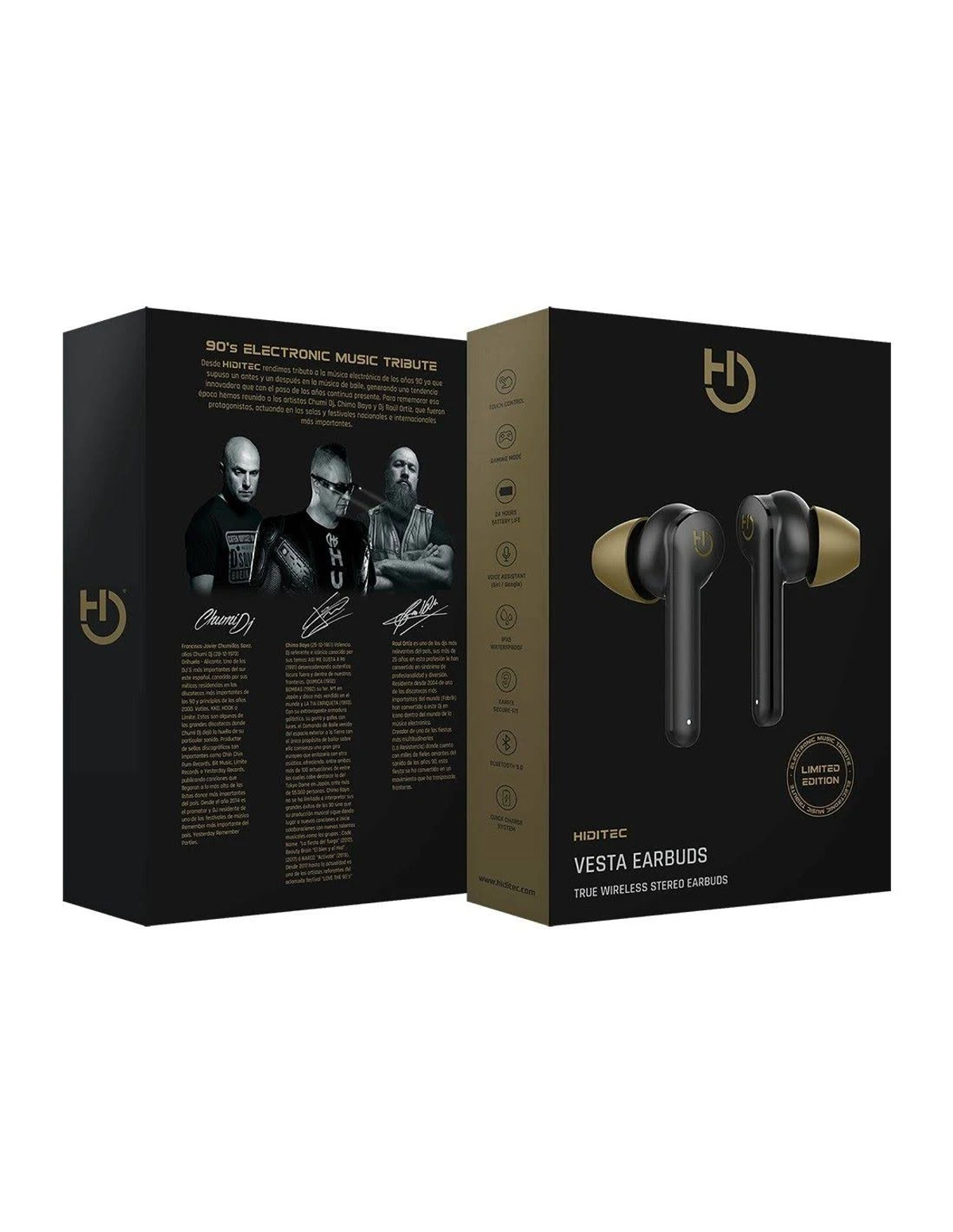 HIDITEC VESTA LIMITED EDITION AURICOLARI WIRELESS, Nero