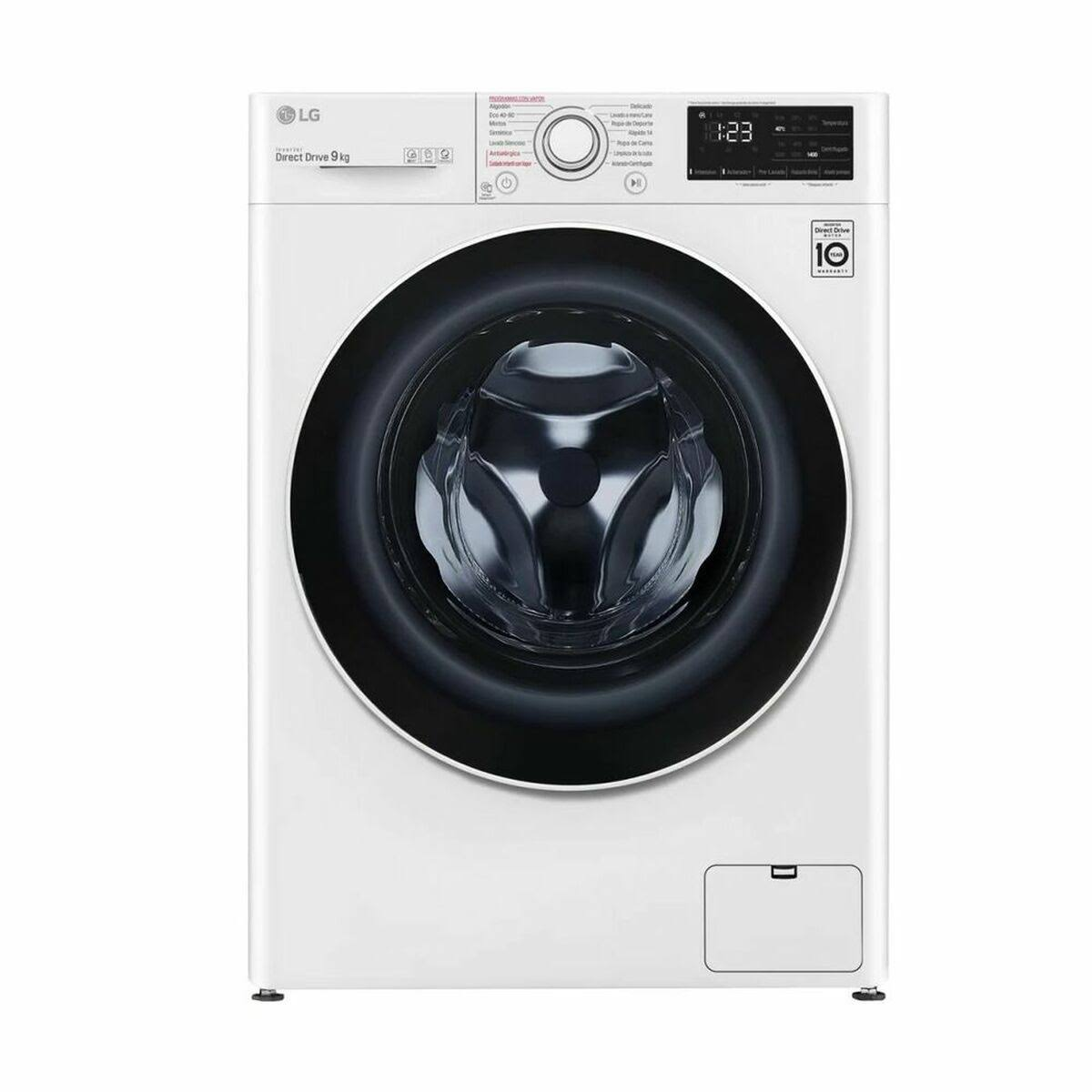 Lavadora carga frontal - F4WV3209S0W LG, 9 kg, 14 programas, Blanco