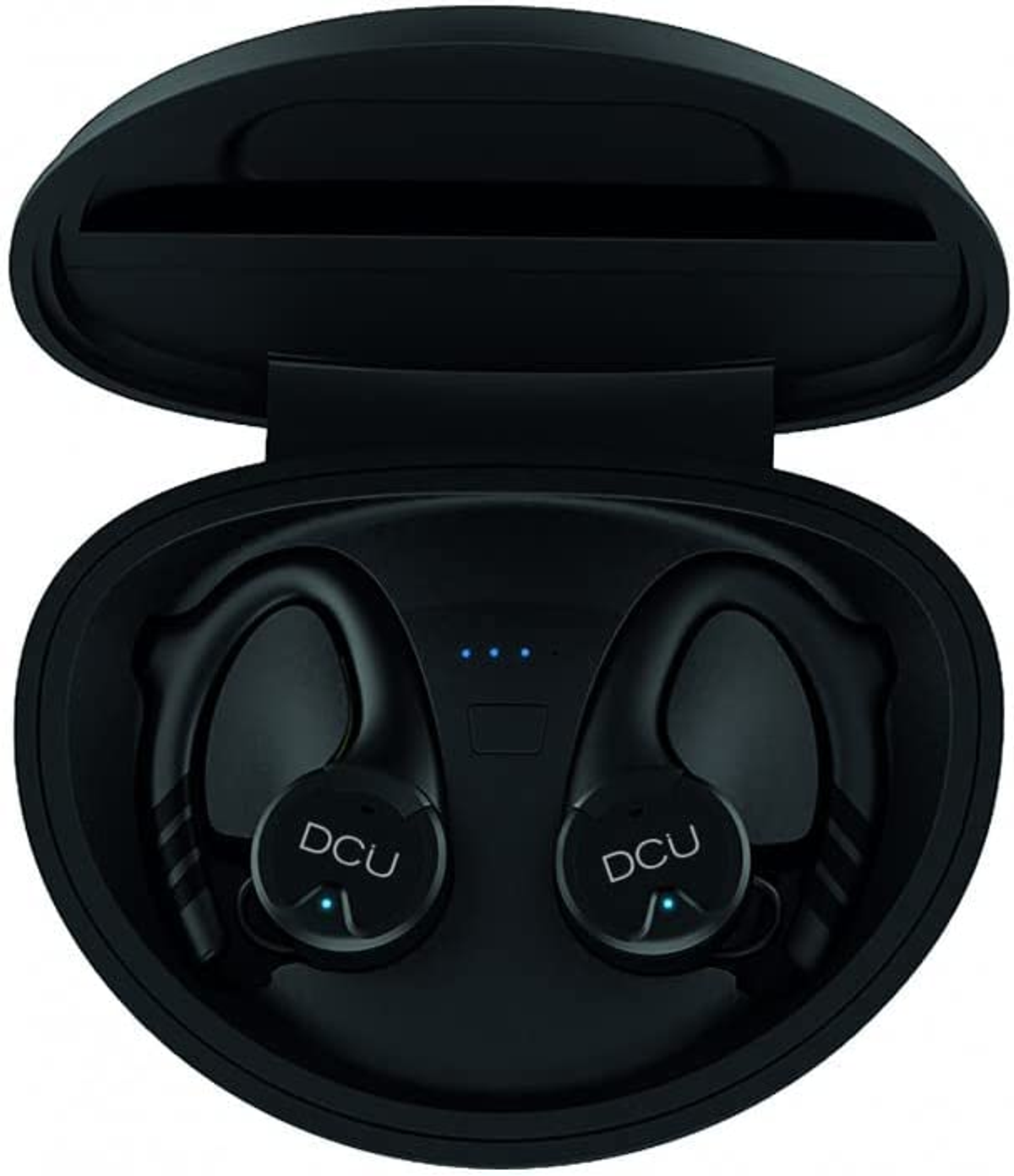 Auriculares True Wireless deportivos dcu y ipx6 negros tecnologic bluetooth 5.0 sport soporte en silicona touch control prueba sudor agua compatible android ios 10m rango 34152030