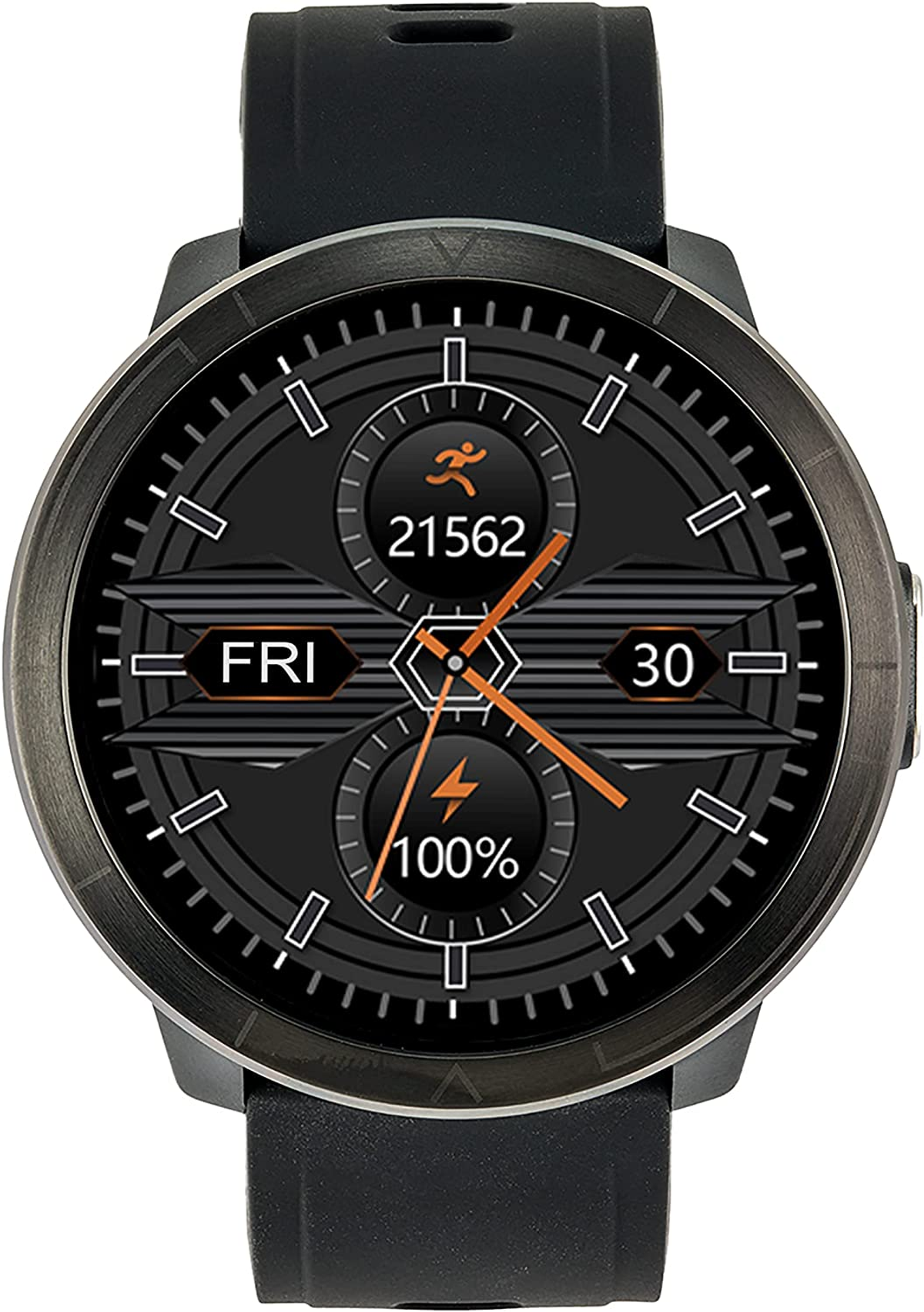 Silizium, WATCHMARK schwarz Smartwatch WM18 Schwarz Kunststoff