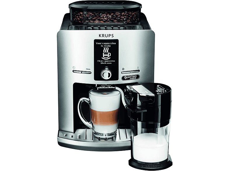 Cafetera superautomática - KRUPS EA82FB, , 1450 W, Plata