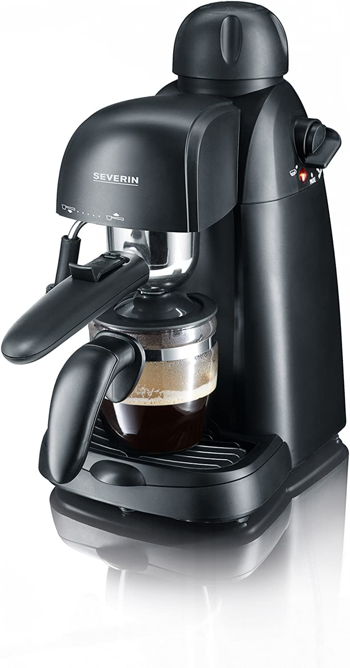 Cafetera express - KA 5978 SEVERIN, 3,5 barbar, 800 W, 4 tazas, Negro