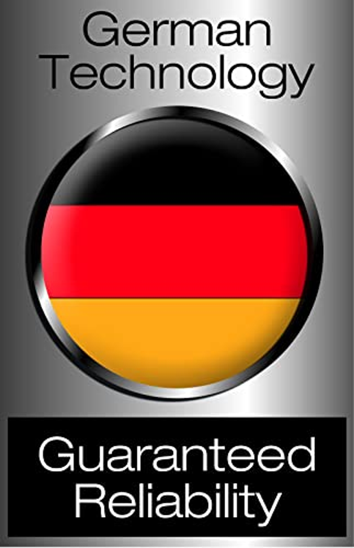 Ein deutsches Flaggen-Design mit Text 
