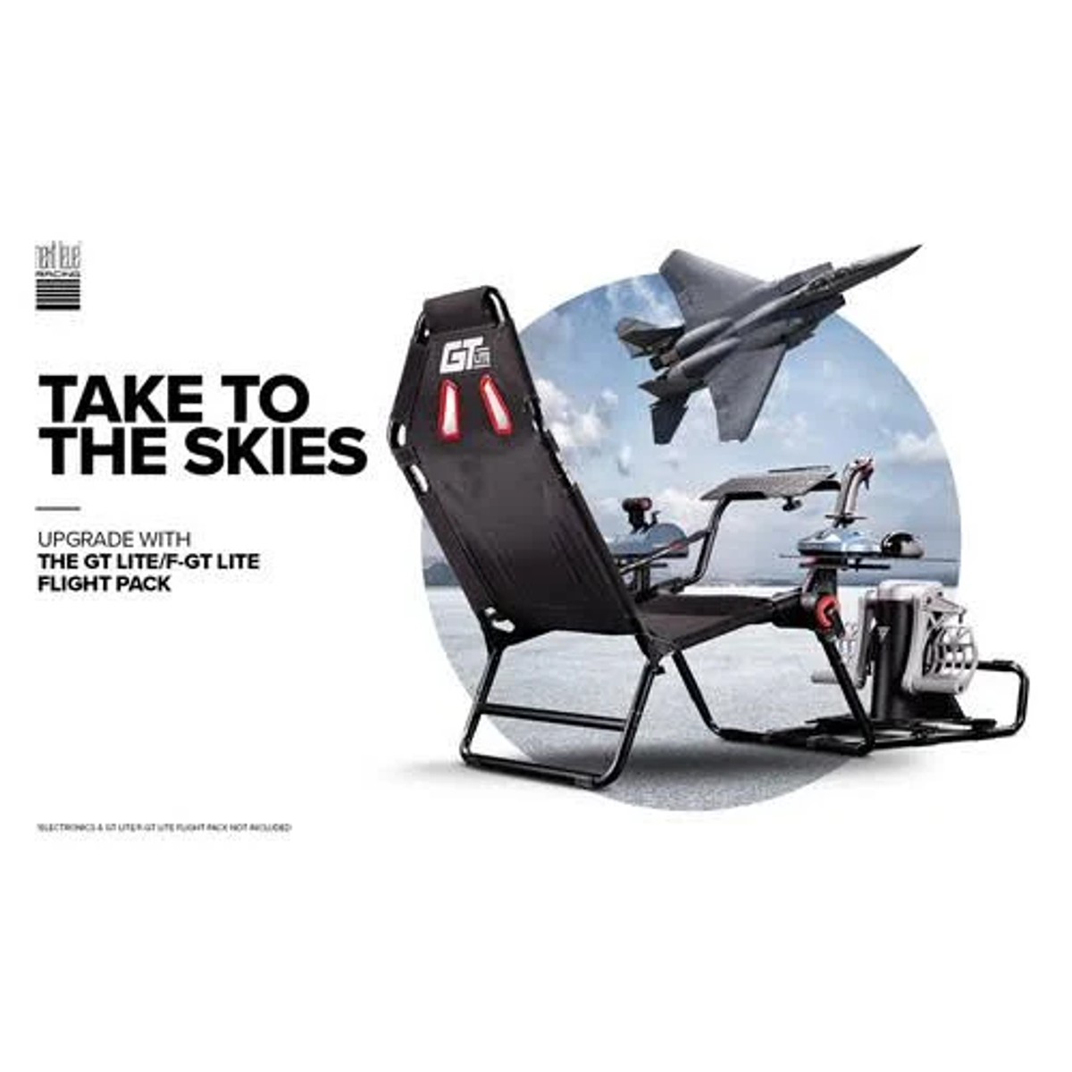 Silla gaming - NEXT LEVEL RACING GT LITE, hasta 130 kg, Negro