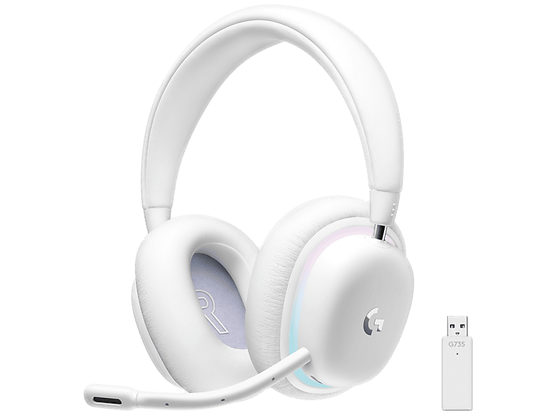 LOGITECH G 981-001083 G735 GAMING HEADSET OFF WHITE, Over-ear Gaming Headset Bluetooth White Mist