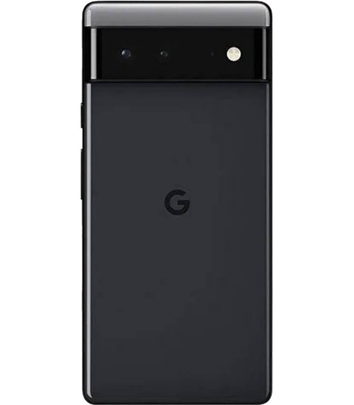 Tył czarnego smartfona z dwuobiektywowym aparatem i okrągłym logo „G”.