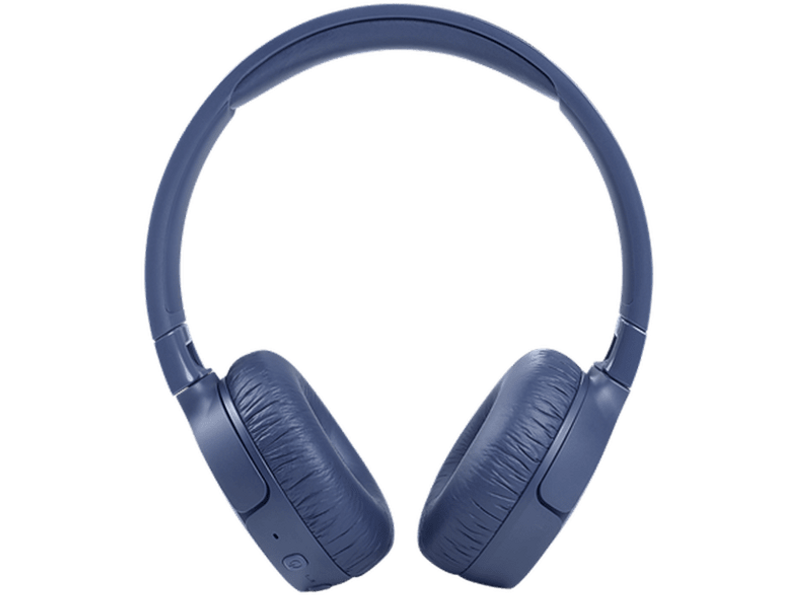Blaue JBL-Kopfhörer. Die Ohrmuscheln sind oval, mit dem Bügel verbunden.