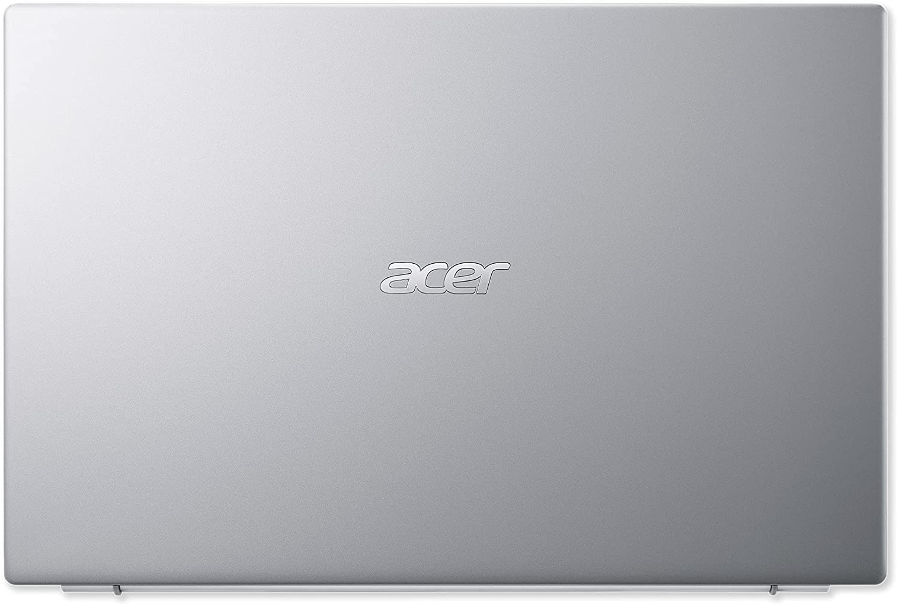 Una computadora portátil plateada con el logotipo de Acer en la cubierta superior.