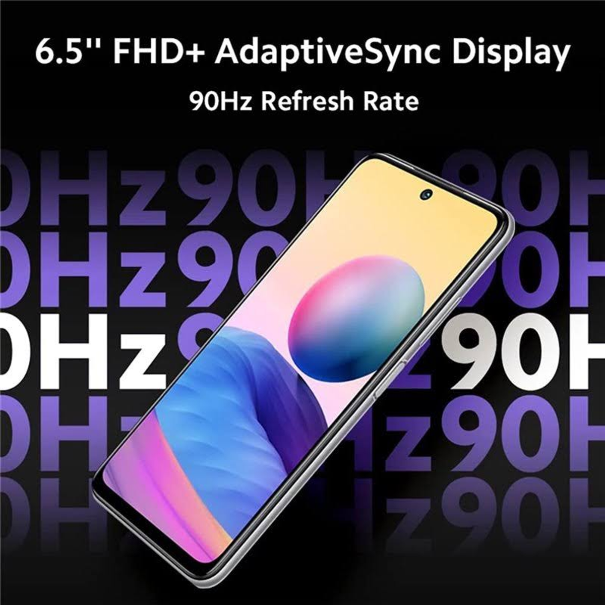 Smartfon z ekranem wyświetlającym tekst, tło jest białe.