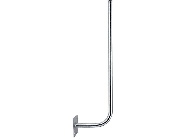 PREMIUMX Wand Halterung Stahl Wandhalter 38mm Silber 30cm SAT-Wandhalterung, Ø Mast 120cm