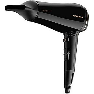 Secador de Pelo - GRUNDIG 3081, 1650 W, 3 niveles temperatura, Negro