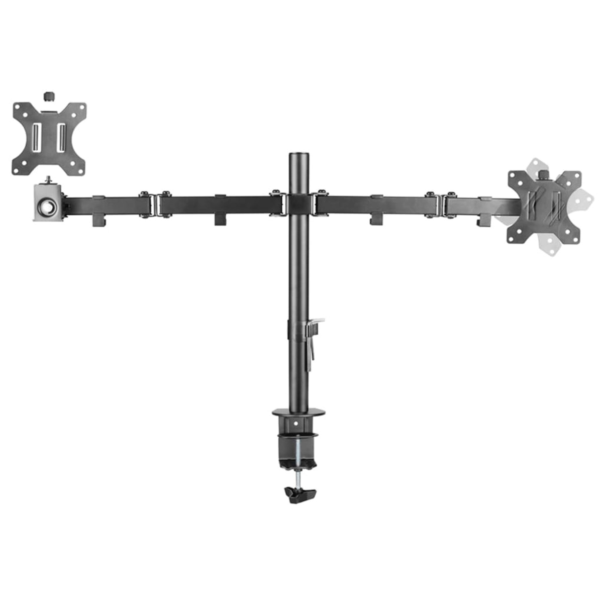 Tischhalterungen, VESA 2 FPMA-D550D Dual whitesmoke (für 8KG, max. Tischhalterung Displays Monitor 100x100mm) NEOMOUNTS 10-32 75x75, Zoll,