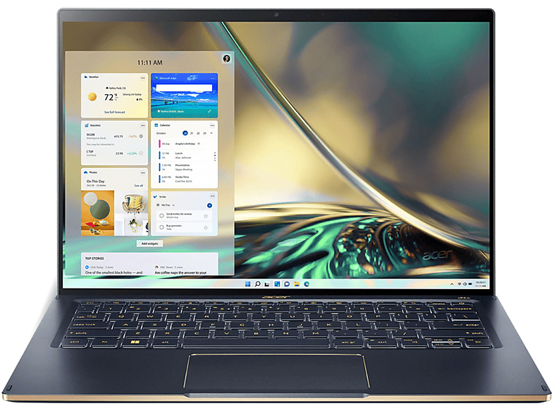 ACER Swift 5 Ultraschlank Touchscreen | SF514-56T | Blau, Notebook mit 14 Zoll Display Touchscreen, Intel® Core™ i7 Prozessor, 16 GB RAM, 1000 GB SSD, Intel Iris Xe Graphics, Blau