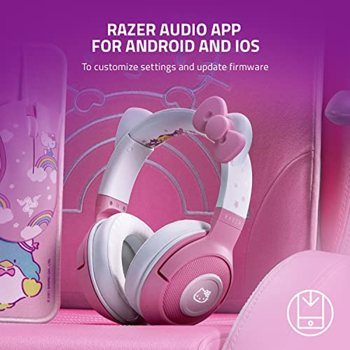 RAZER RZ04-03520300-R3M1 KRAKEN Over-ear Bluetooth KITTY Quartz ED., Pink HELLO Headset BT 