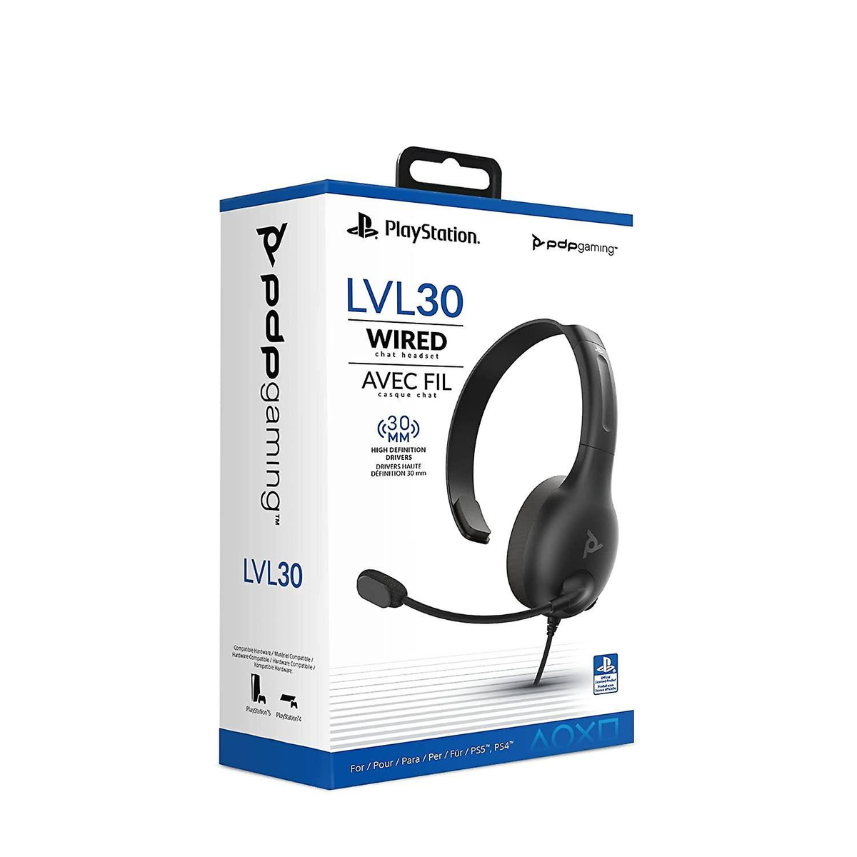 LVL30 PS4 Bluetooth SCHWARZ, F. Over-ear Headset PDP Schwarz 051-107-EU CHAT