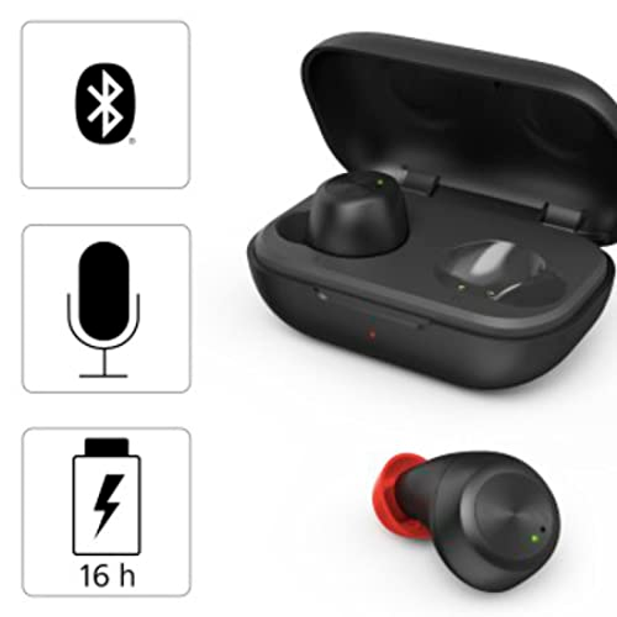 Bluetooth HAMA Schwarz Kopfhörer In-ear Chop, Spirit