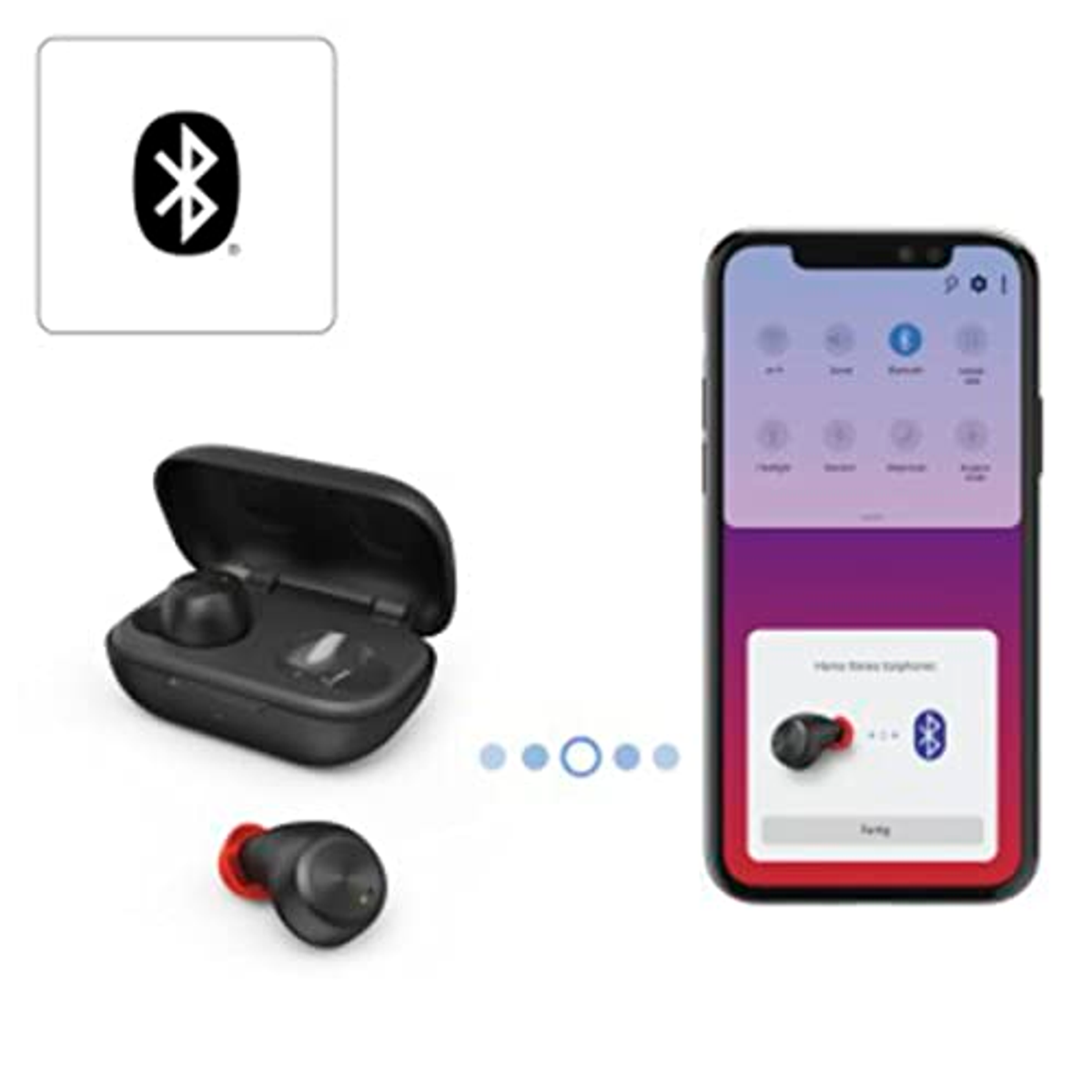 Chop, Schwarz Kopfhörer Bluetooth HAMA In-ear Spirit
