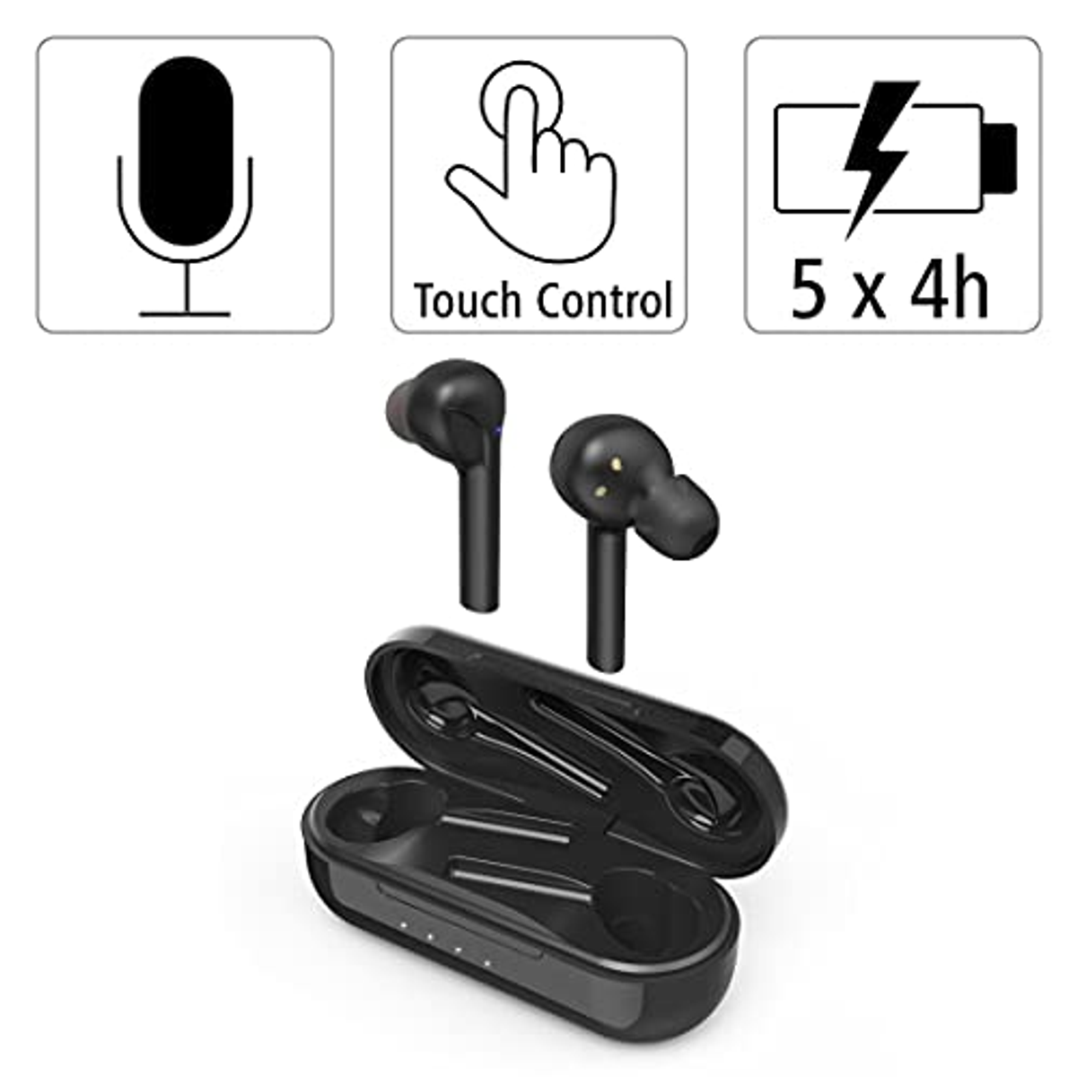 Go, Bluetooth HAMA In-ear Spirit Schwarz Kopfhörer True Wireless