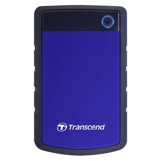 Disco duro externo 1 TB - TRANSCEND TS1TSJ25H3B, 2,5 ", HDD, Azul
