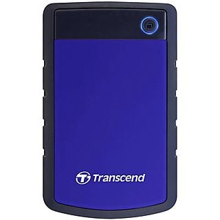 Disco duro externo 1 TB - TRANSCEND TS1TSJ25H3B, 2,5 ", HDD, Azul