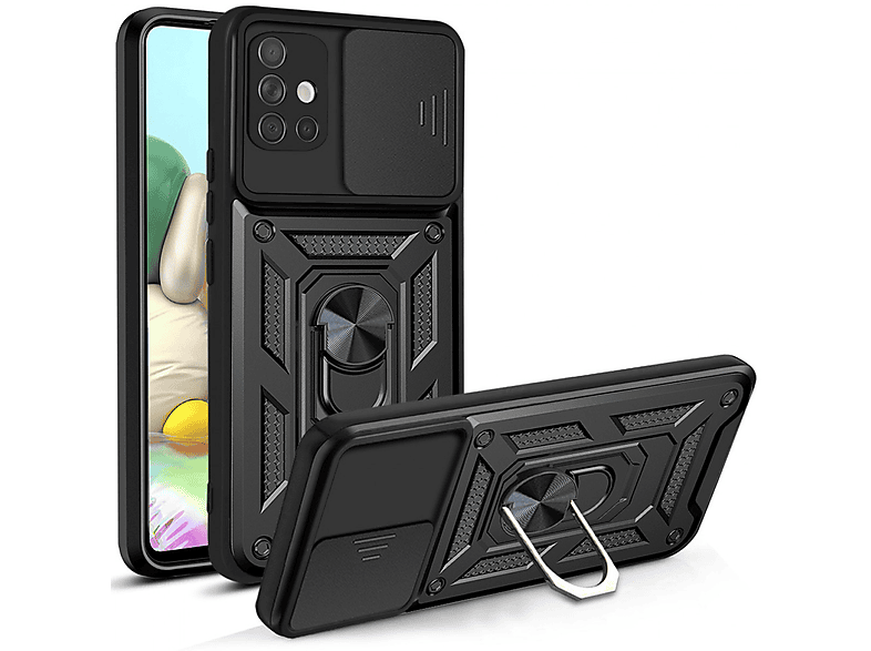 Ständer, INF Galaxy mit 4G/5G, und Magnet Handyhülle Samsung, Schwarz Backcover, S21