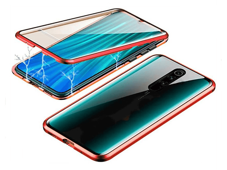 Xiaomi Cover, K20 / Redmi Transparent / INF und K20P Glas/Rot, Xiaomi, Pro, magnetisch Redmi Handyhülle Full Rot K20 K20