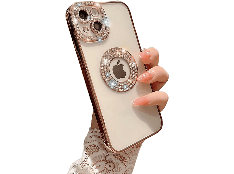 Pro iPhone Max, Handyhülle Apple, Roségold INF Elegante & Bling, Backcover, 14 Sparkle