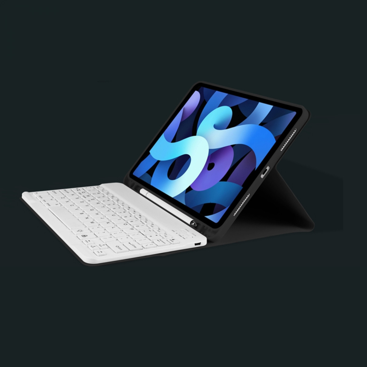 INF Tastaturhülle PU, 2020 Stifthalter für mit für PC, Backcover 4 schwarz Tablethülle Air Apple iPad Zoll 10,9