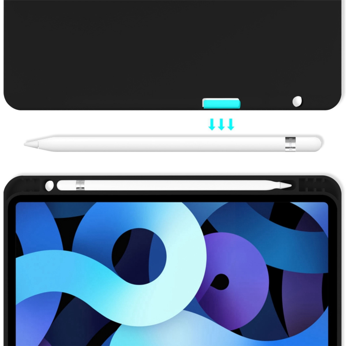 Air für mit Tablethülle Tastaturhülle Stifthalter für Zoll INF iPad 2020 PC, Apple 10,9 PU, 4 Backcover schwarz