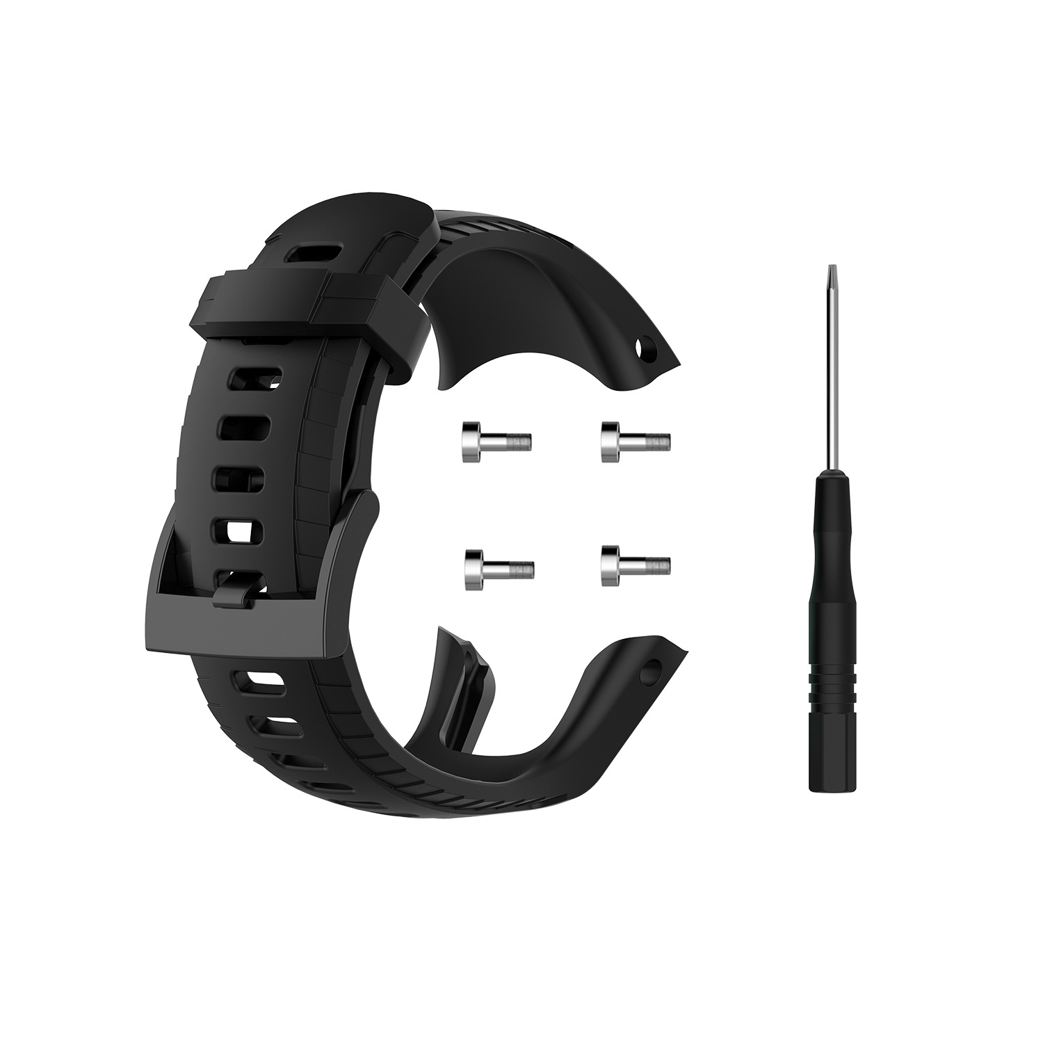 Suunto, 5 Uhr Ersatzbänder Kompatibel INF 5, Ersatzarmband, /S, mit für Uhrenarmbänder schwarz Silikon Suunto