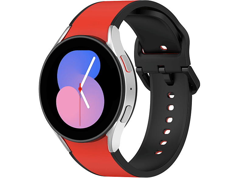 INF Uhrenarmband Uhrenarmband Silikon, Ersatzarmband, Samsung, Galaxy watch4/watch5/watch5 Pro, Schwarz