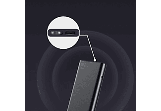 INF Digitales Diktiergerät mit schwarzem Clip auf der Rückseite Diktiergerät, schwarz