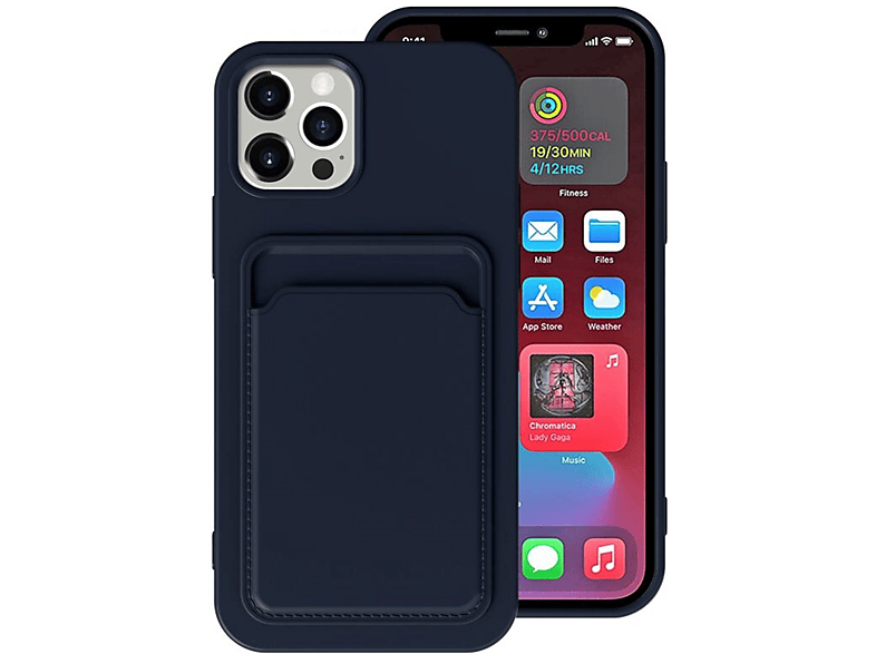 KÖNIG DESIGN Case, iPhone 12 Blau Apple, Max, Backcover, Pro