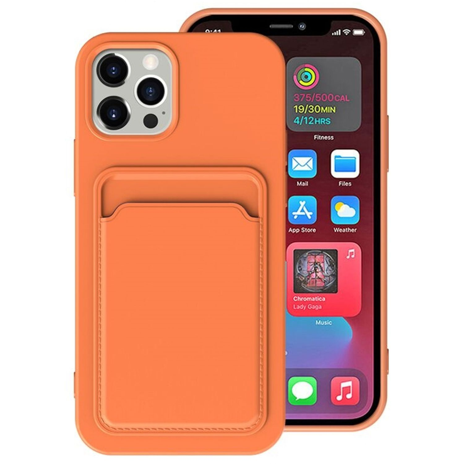 12 Case, KÖNIG DESIGN Orange Apple, iPhone Backcover, Mini,