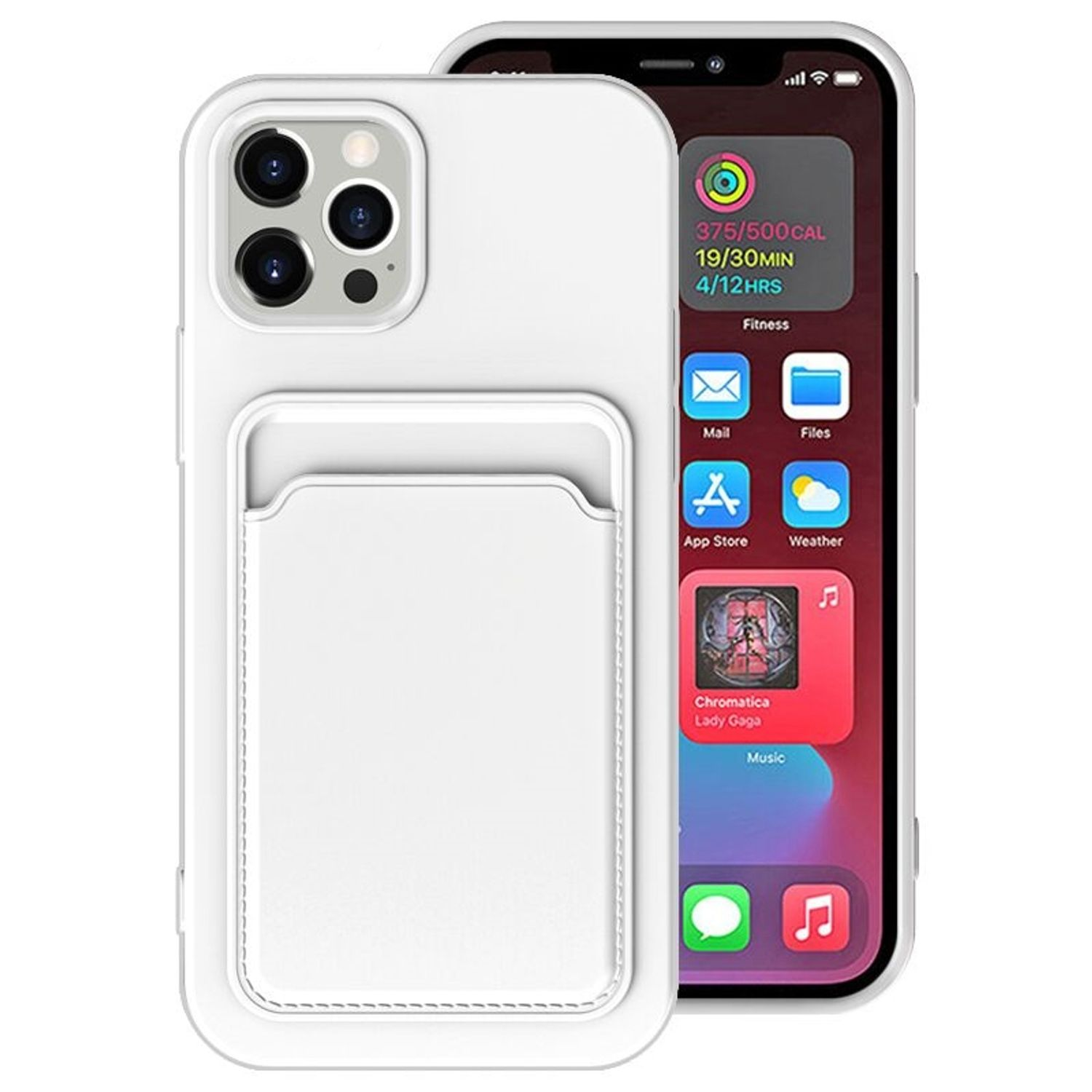 KÖNIG DESIGN Case, Backcover, iPhone Weiß 12, Apple