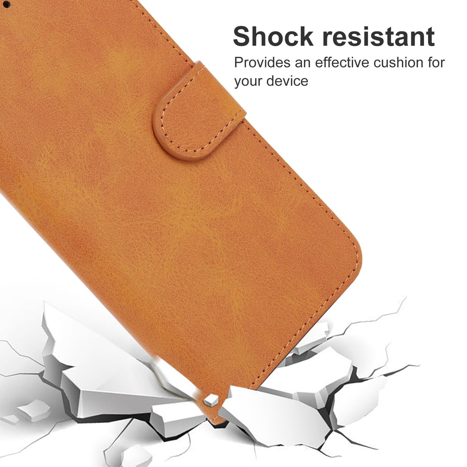 KÖNIG DESIGN Xiaomi, 10C, Redmi Case, Bookcover, Book Braun
